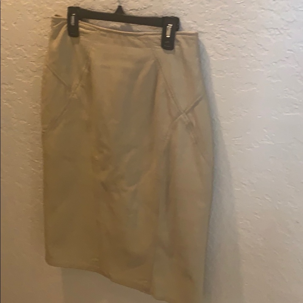 Leather pencil skirt